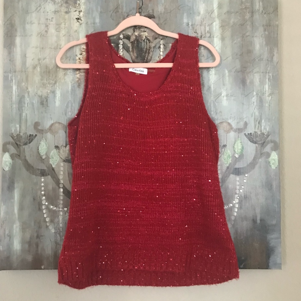 Calvin Klein Sleeveless Sweater. Size XL